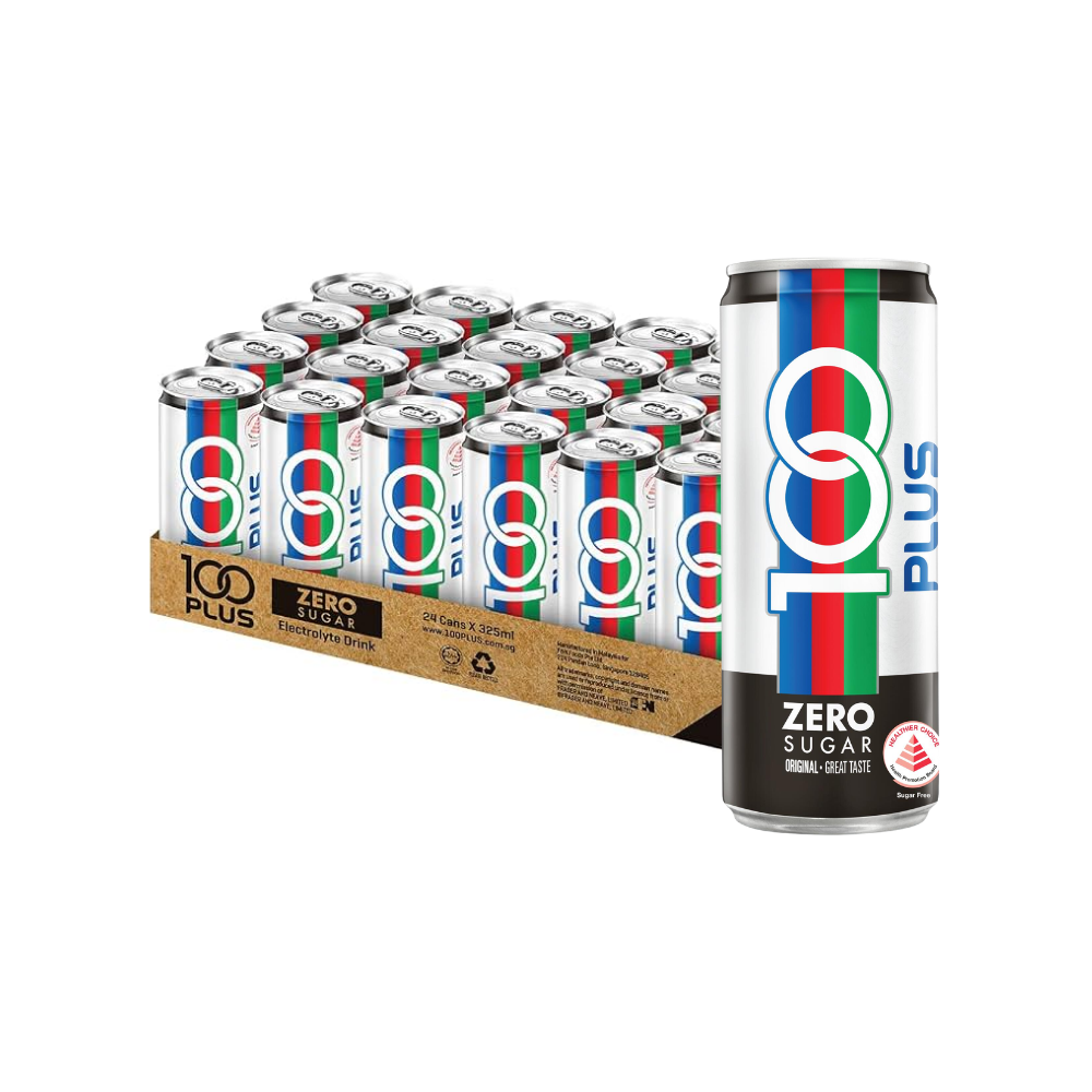 100 Plus Isotonic Drink Zero Sugar 325ml (Pack of 24)
