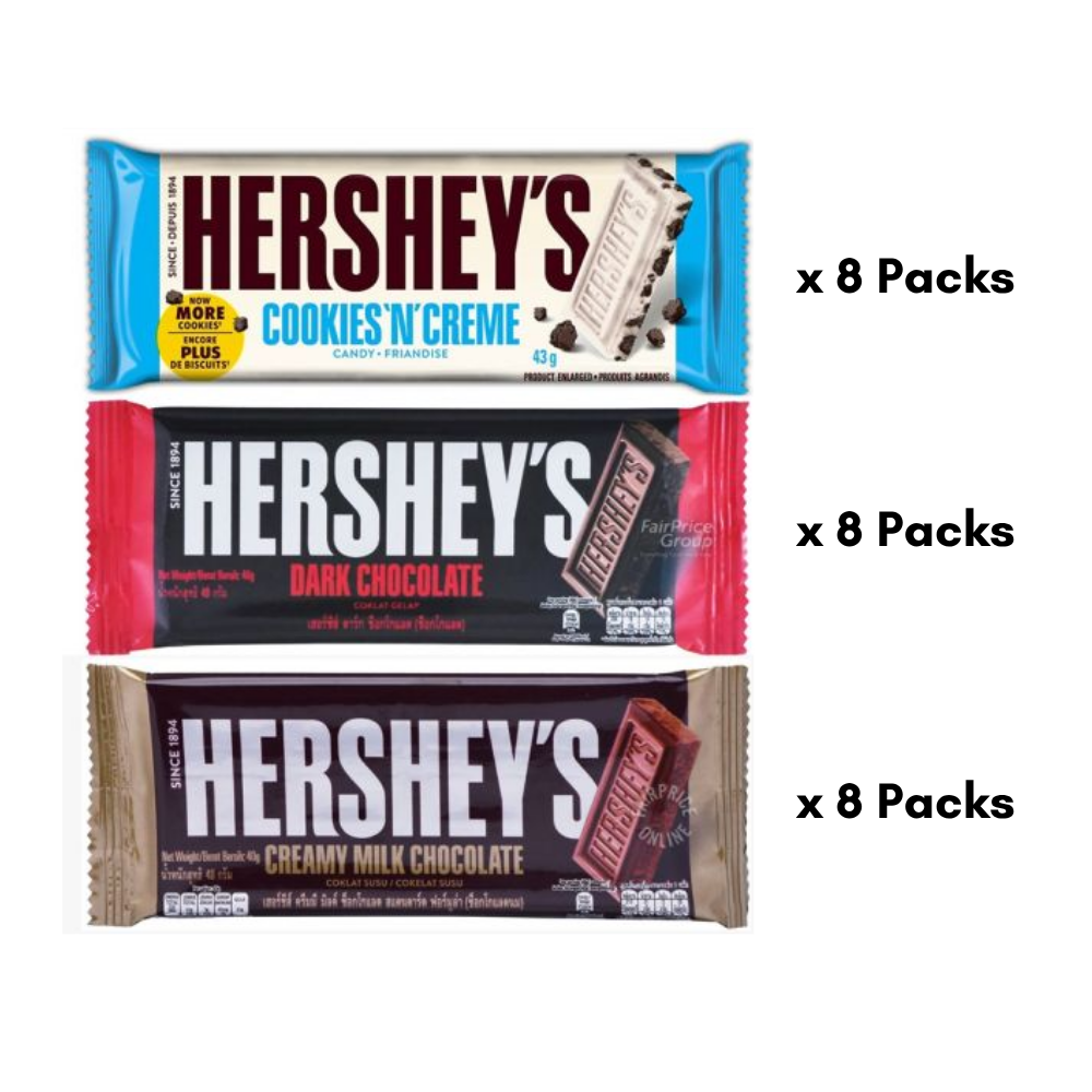 Hershey's Bar Assorted 40g (Pack of 24)