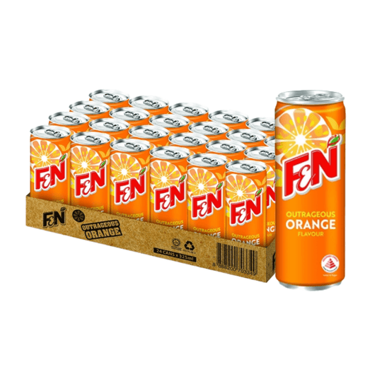 F&N Outrageous Orange Soda 325ml (Pack of 24) - Happy Pantry Express