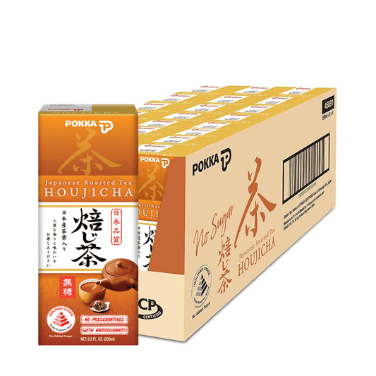 Pokka Houjicha No Sugar Tetra Pack 250ml (Pack of 24) - Happy Pantry Express
