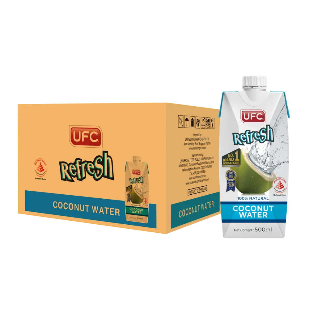 UFC Refresh 100% Coconut Water 500ml (Pack of 12)