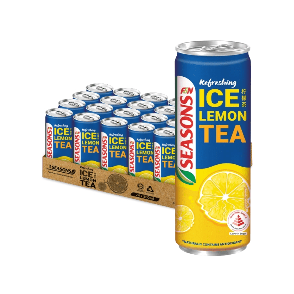 F&N Seasons Ice Lemon Tea 300ml (Pack of 24) - Happy Pantry Express